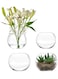 Generic 4-Piece Transparent Round Vase Set Clear 8 X 10cm