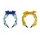 Aiwanto 2Pcs Bow Knot Fashion Headband Printed Design Hair Accessory for Ladies (Blue/Yellow)