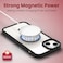 Moxedo Magnetic Protective Case 360 Protection Clear Case Hard PC with Built-in Strong Magnets Compatible with MagSafe Designed for iPhone 13 6.1 inch (Black)