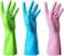 ZALCOON Super Protector Cleaning Gloves-2 Pairs Kitchen Gloves Dishwashing Rubber Gloves Reusable,Latex Free and Fit Your Hands Well