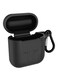 Generic Protective Silicone Case Cover For Apple AirPods With Carabiner Black