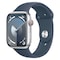Apple Watch Series 9 LTE 45mm Silver Aluminium Storm Blue Sport Band Small/Medium