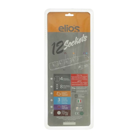 Elios Compact Multi Sockets - 12 Outlets - White