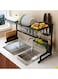 Generic Over The Sink Dish Drainer Drying Rack Black