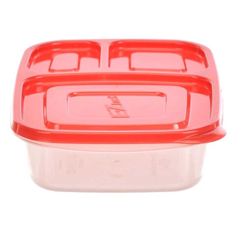 E.Z LOCK REC CONT 965ML 2PC SET RED