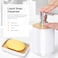 Generic Bamboo Bathroom Accessories, Modern Design, Set Of 6: Soap Dispenser, Toothbrush Holder, Tooth Mug, Soap Dish, Toilet Brush, Rubbish, White