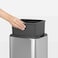 Brabantia Rectangular Touch Bin Silver 10L