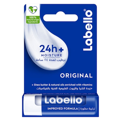 Labello Original 24 Hour Moisture Lip Balm With Shea Butter And Natural Oils 4.8g