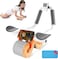 Automatic Rebound Ab Abdominal Exercise Roller Wheel, with Elbow Support and Timer, Abs Roller Wheel Core Exercise Equipment, for Men Women