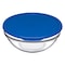 Pasabahce Chefs Glass Mixing Bowl With Lid 1135ml Clear/Blue