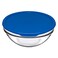 Pasabahce Chefs Glass Mixing Bowl With Lid 1135ml Clear/Blue