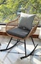 YULAN-
Outdoor Rocking Chair Rattan Patio Yard Furniture All-weather With Cushions, YL16-332