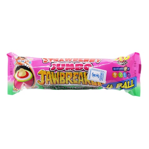 Zed Candy Jumbo Jawbreaker Strawberry Hard Candy Balls 65.8g