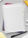 Lowha Spiral Notebook With 60 Sheets And Hard Paper Covers With Minimalist Line &amp; Shapes Design, For Jotting Notes And Reminders, For Work, University, School