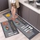 2 PCS Set Large Kitchen Mats With Thick Non Slip Bottom For Kitchen Floor With Beautiful Design (50&times;80CM And 50&times;160CM)