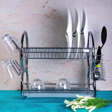 Buy Royalford 2-Layer Metal Dish Rack, Silver Rf1150Dr Online ...