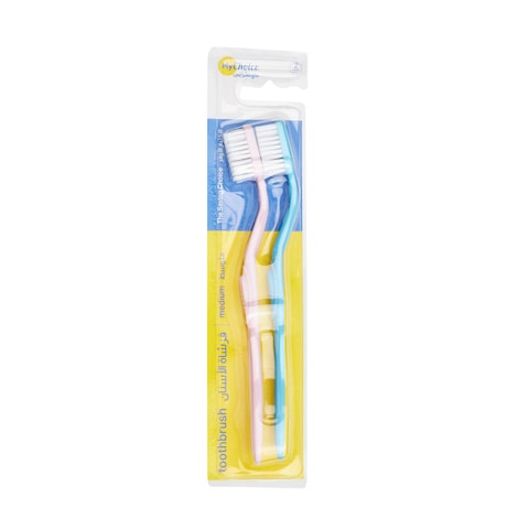 Mychoice Medium Toothbrush Multicolour 2 PCS