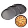 SkyKey 3-Piece Set Non-Stick Pizza Pan, Round Premium Bakeware, Black
