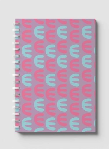 Lowha Spiral Notebook With 60 Sheets And Hard Paper Covers With Pastel Ebook Design, For Jotting Notes And Reminders, For Work, University, School