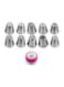 Generic 10-Piece Sphere Ball Tip Icing Nozzle Silver 3.7 x 3.7 x 4.1cm