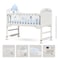 Teknum - 7 - in - 1 Convertible Kids Bed &amp; Bedside Crib w / Mattress, Mosquito net &amp; Detachable Wheels(0 - 12yrs) - White