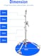 COOPIC Stainless Steel Heavy Duty Light Stand PRO with Casters Wheels Maximum Height 450cm with 210cm Cross-Bar and Sandbag for Photography Studio Reflector, Moonlight and Other Equipment's