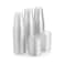 Juice Cup 16 Oz With Lid Clear Strong Disposable - Ideal for iced coffee, smoothies, Bubble Boba tea, milkshakes, frozen cocktails, water, sodas, juices, snacks, dessert and more 25 Pieces