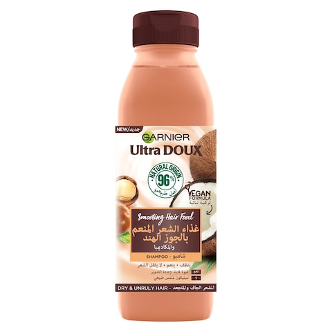 Garnier Ultra Doux Hair Food Macadamia And Coconut Shampoo Brown 350ml