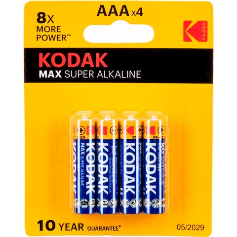 Kodak MAX Super AAA 1.5V Alkaline Batteries - 5 Cards (20 Batteries)