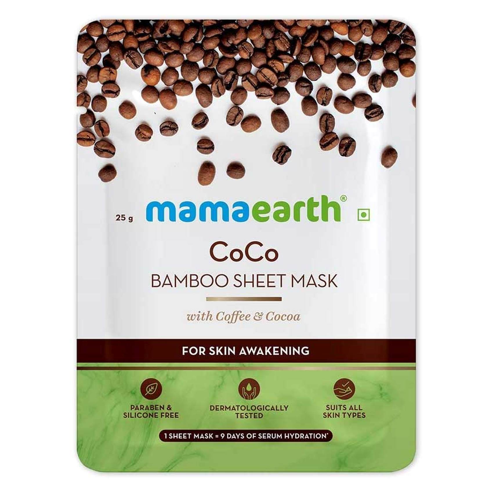 Buy Mamaearth Coco Bamboo Sheet Mask With Coffee And Cocoa For Skin ...