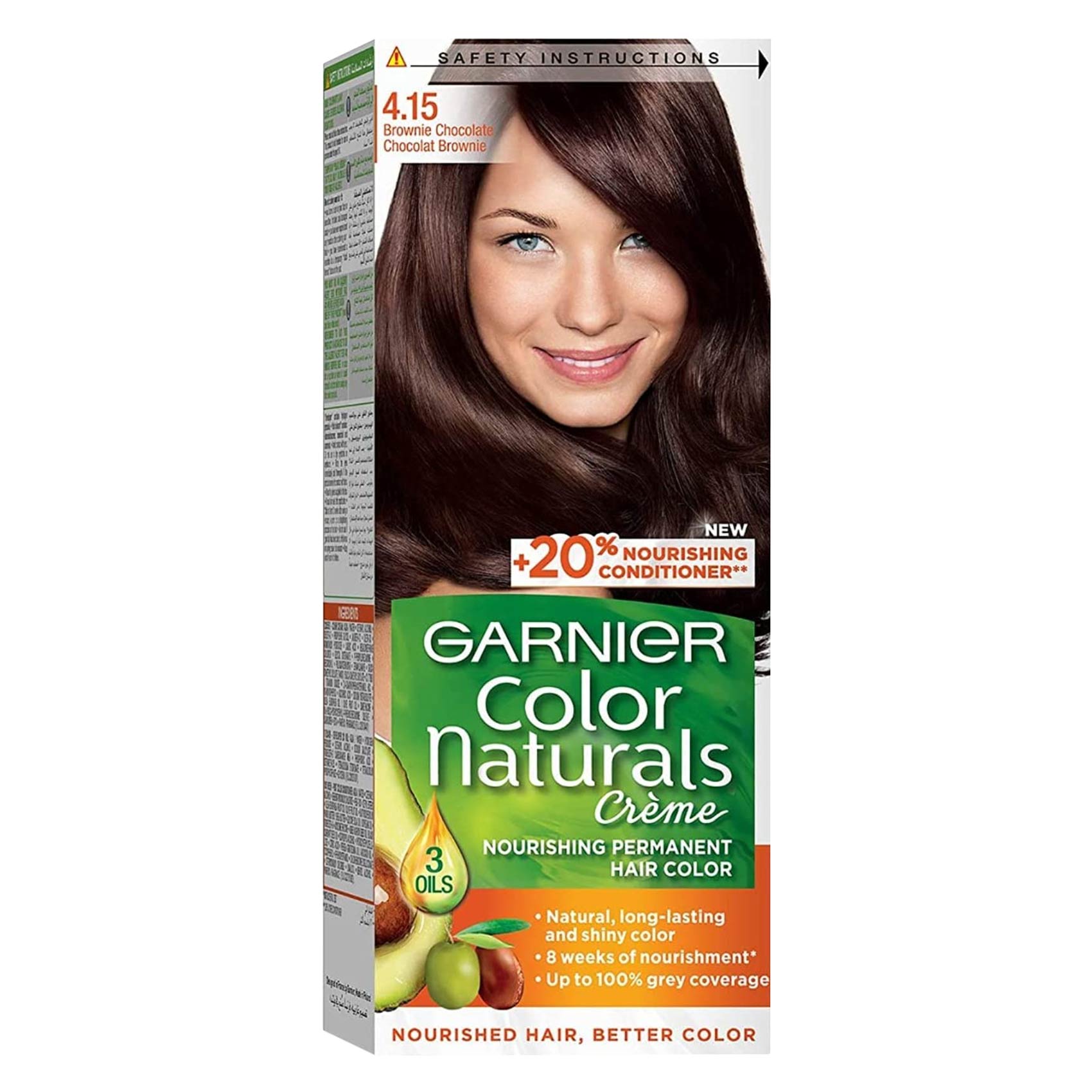 Garnier Hair Colour Naturals Nourishing Permanent 4.15 Brownie Chocolate 2 Pieces product thumbnail 2