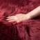 Generic Ashler Home Deco Soft Faux Sheepskin Fur Chair Couch Cover Area Rug For Bedroom Floor Sofa Living Room Dark Red 2 X 3 Feet