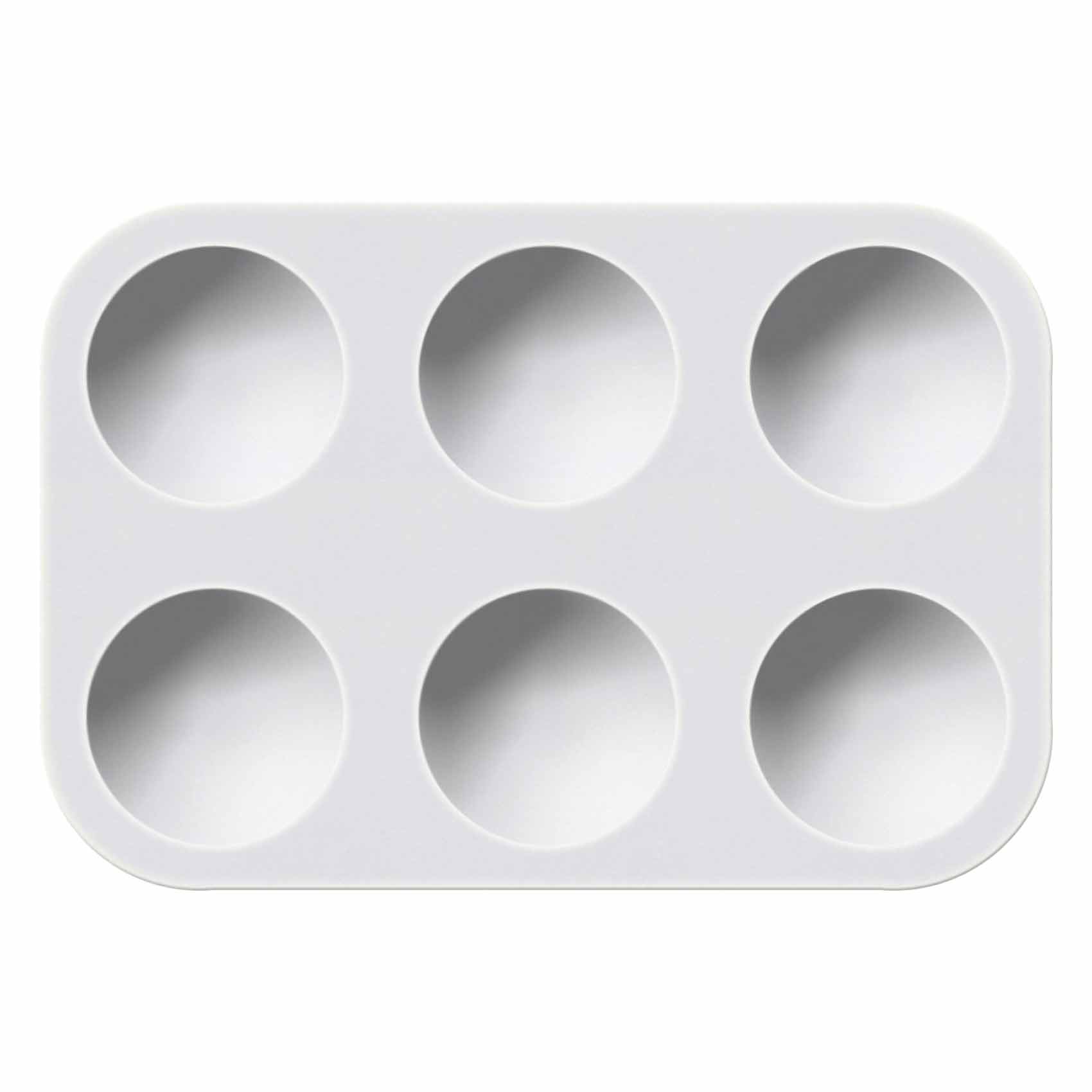 Small 6 Well Plastic Palette White 1 Piece