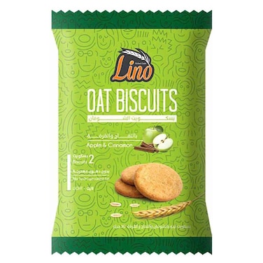 لينو بسكويت شوفان بالتفاح والقرفة - 180 جم