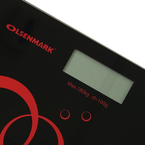 Olsenmark Smart Digital Personal Scale- OMBS2256/ with Smart Fitness App, Bluetooth Connected, Multi-Purpose Weighing Machine with High Precision, LCD Display, Human Body-Weight Machine/ 180