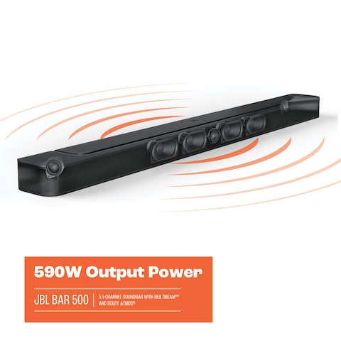 JBL Bar 500 Soundbar 5.1 Channel Black