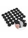 Marrkhor 30-Piece Self Adhesive Furniture Leg Feet Rug Pads Set Black
