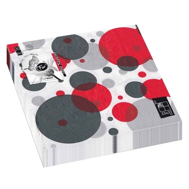 FUN NAPKINS 3PLY 20P FIERY RED 5