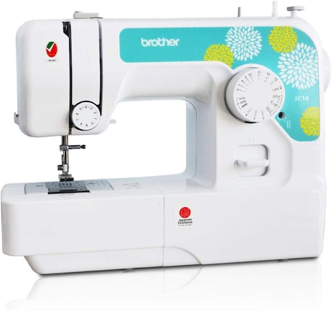 Brother Household Sewing Machine, JC-14, White/Mint Green