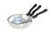 Taj 3-Pieces Aluminium Light Weight Flat Bottom Fry Pan Set, 18.5 cm, 21 cm, 22.5 cm