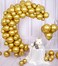 Metallic Chrome Balloons 50 Pcs 12 Inch Helium Shiny Thicken Latex Balloons Party Decoration (Golden)