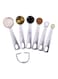 Generic - 6-Piece Measuring Spoon Set With D-Ring Holder Silver