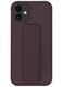 Focus Finger Grip Holder And Standing Cover With Car Magnetic Multi-Function Shockproof Protective Case Cover For Iphone 11 Brown