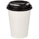 Hotpack Disposable Heavy Duty Paper Cup White 12 ounce with Black Lid, 10 Pieces for Hot &amp; Cold Drinks, Coffee &amp; Tea.