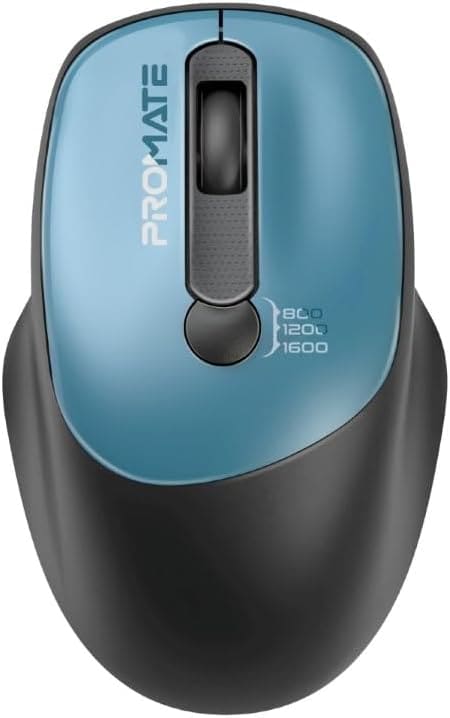 Buy Promate Wireless Mouse, EZGrip Ergonomic Ambidextrous 2.4GHz Mice ...