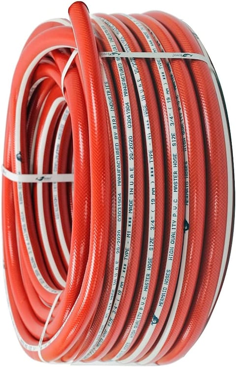 Garden Water Hose Reinforced 1/2 Inch 50 Meters - Red