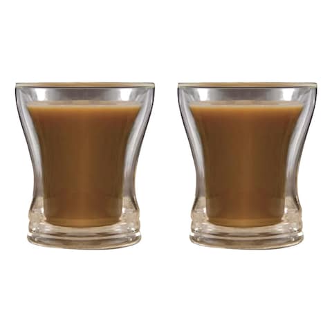 Double Wall Glass Coffee And Tea Cup GC825 Clear 250ml 2 PCS