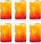 Borosil Berry Glasses Set Of 6-Microwavable, Medium, White