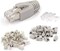 DKURVE Cat7 Cat6A RJ45 Pass through Connectors Shielded 30-Pack (Grey)
