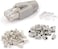 DKURVE Cat7 Cat6A RJ45 Pass through Connectors Shielded 30-Pack (Grey)